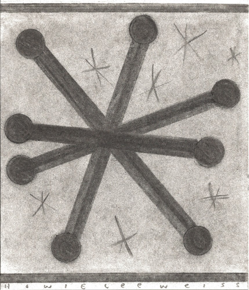 Snowflakes, 2005&amp;nbsp;
Vine charcoal on paper
8 1/4 x 7 1/4 in. (20.96 x 18.42 cm)
Weis-1003-C-OS