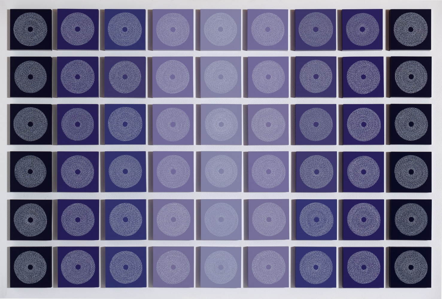 White Circles on Purple, 2021-2022
Enamel on panel
41 x 64 in. (104.1 x 162.6 cm)
Brow-1171-C