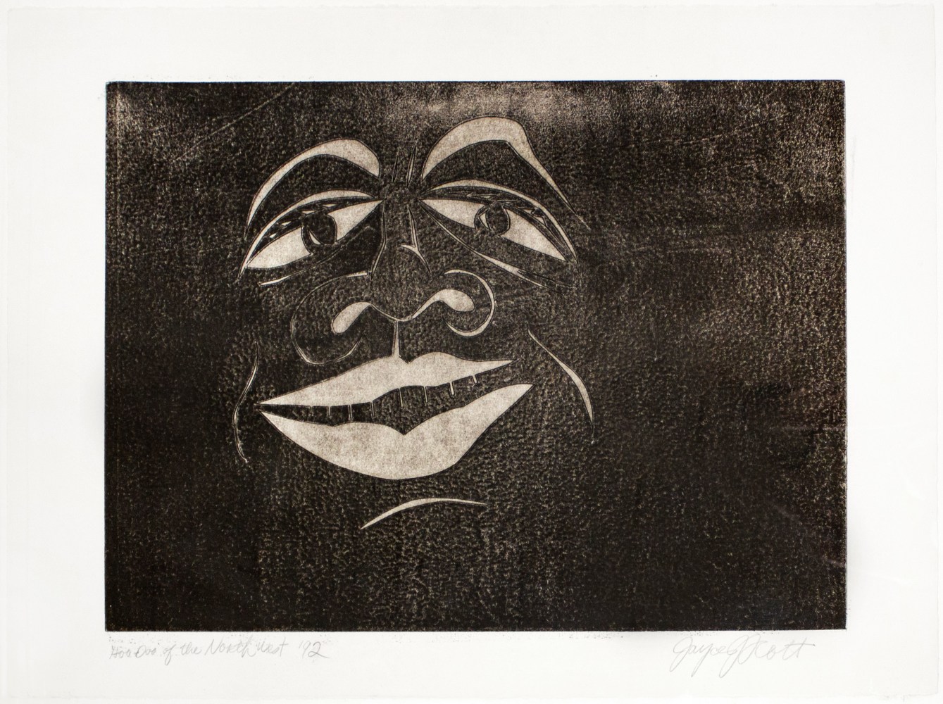 Hoo Doo of the Northwest, 1992&amp;nbsp;
Monoprint
Paper: 22 x 30 in. (55.9 x 76.2 cm)
Frame: 27 x 35 in. (68.6 x 88.9 cm)
Published by the Pilchuck Glass School, Stanwood, WA.
Scot-1163-C