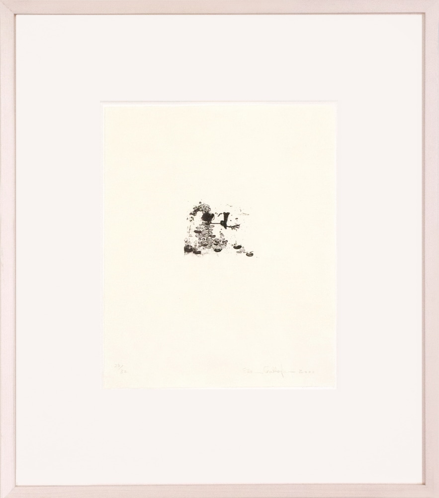 Ellen Gallagher

Alias II,&amp;nbsp;2000

Lithograph

Paper: 13 3/4 x 11 1/8 in. (34.9 x 28.3 cm)

Frame: 23 7/8 x 20 7/8 in. (60.6 x 53 cm)

Edition 28 of 32

GAL-0018-O