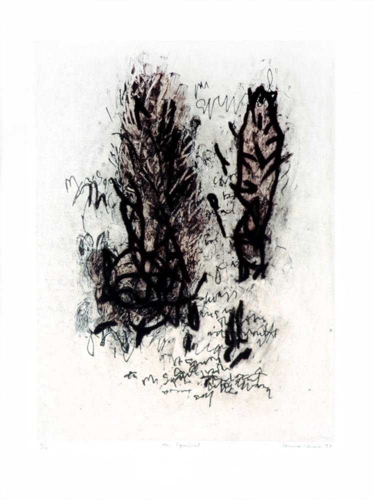 Mr. Squirrel, 1997
Solar etching on Somerset white paper
31 x 22 in. (78.86 x 55.88 cm)
Edition of 10
Printed and published by Goya Contemporary / Goya-Girl Press
CHA-0143-CO