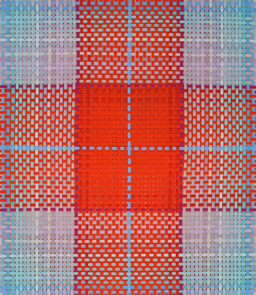 Claire Campbell Park
Meditation: Steadfast, 2021&amp;nbsp;
Woven painted paper
Paper: 5.87 x 5.13 in. (14.9 x 13 cm)
Frame: 14.63 x 11.63 in. (37.16 x&amp;nbsp;11.63 cm)
Park-1031-C