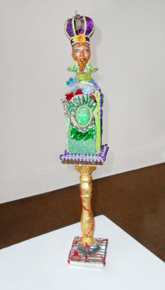 Oletha DeVane

Absinth, 2007

Mixed media on Absinth bottle

20 x&amp;nbsp;7 x&amp;nbsp;3 in. (50.8 x 17.8 x 7.6 cm)