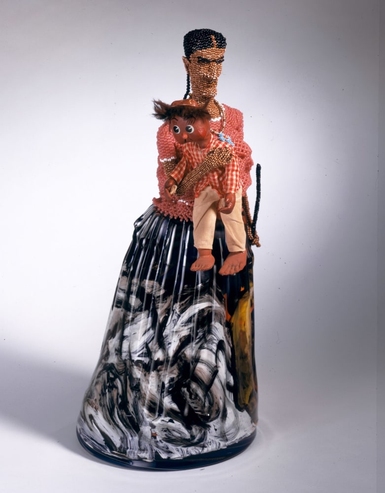 You&amp;#39;ll Have To Make New Jokes Now That Blacks Are No Longer The Largest Minority, 2007
Glass beads, blown glass, fabric, thread, wood, mixed media
23 x 10 x 10 in. (58.4 x 25.4 x 25.4 cm)
Collection of Tucson Museum of Art, AZ