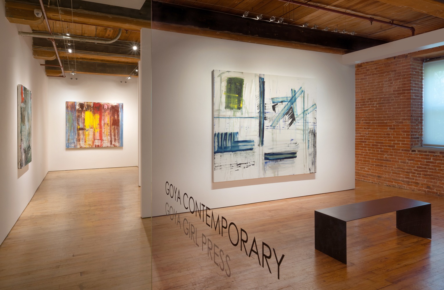 Installation of&amp;nbsp;The Soul Selects: Louise Fishman and Her Heroes, Agnes Martin, Joan Mitchell,
and Eva Hesse&amp;nbsp;at Goya Contemporary Gallery, Baltimore, MD.