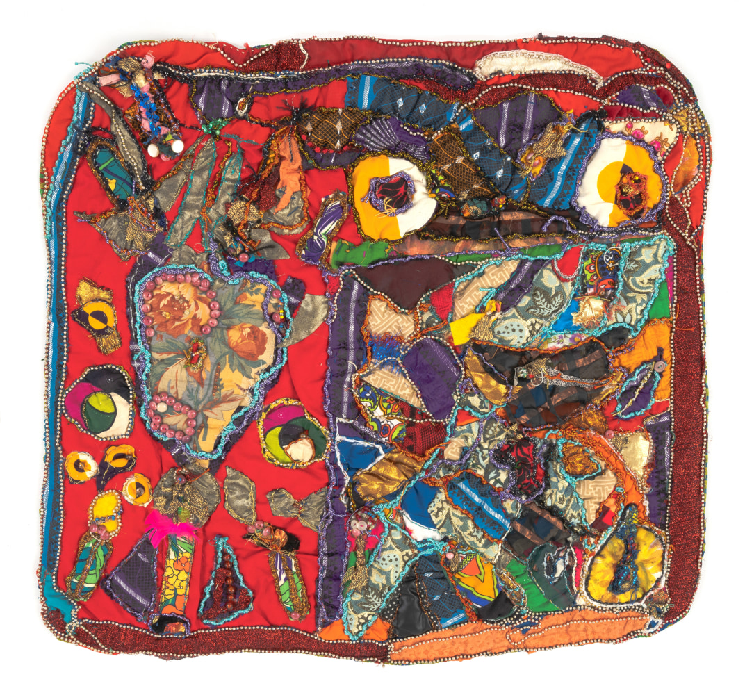 Elizabeth Talford Scott​​​​​​​
Abstract 27, 1993&amp;nbsp;
Fabric, thread, plastic, beads, buttons, pins, yarn
30.5 x 33 in. (77.5 x 83.8 cm)
TScot-1008-C
&amp;copy; The Estate of Elizabeth Talford Scott at Goya Contemporary Gallery