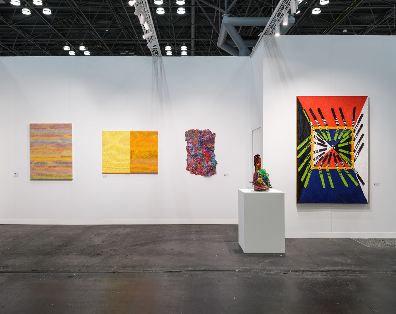Goya Contemporary Gallery at The Armory Show 2025, Booth #426
Presenting works by Alfred Jensen, Amalie Rothschild, Joyce J. Scott, and Madeleine Keesing
Photo: Silvia Ros