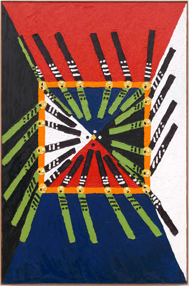 Mayan Temple Per IV, Teotihuacan, 1962 
Oil on canvas
76 x 50 inches
Jens-1031-O