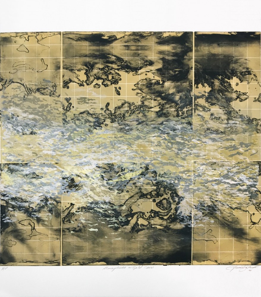 Atmosphere in Gold,&amp;nbsp;2010

Monoprint, silkscreen, solar etcing

20 1/2 x 22 1/2 in. (52.1 x 57.1 cm)

Sala-1236-C