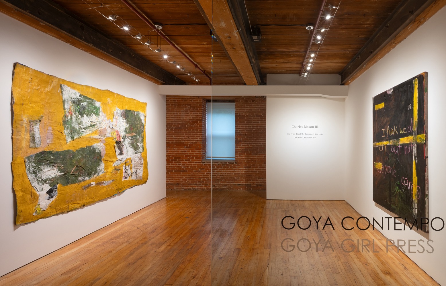 Charles Mason III: You Must Treat the Person(s) You Love with the Greatest Care at Goya Contemporary Gallery, Baltimore.