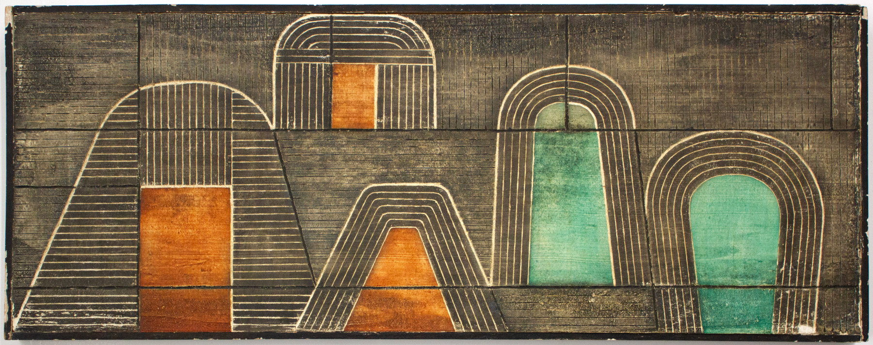 Family Group, 1951
Gouache on incised plaster
12 x 30.75 in. (30.5 x 78.1 cm)
ROT-1092-C