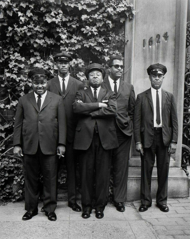 Chauffeurs -&amp;nbsp;Washington DC, 1965
Silver gelatin print
20 &amp;times; 16 in. (50.8 &amp;times; 40.6 cm)
Hofer-0013-C-OS