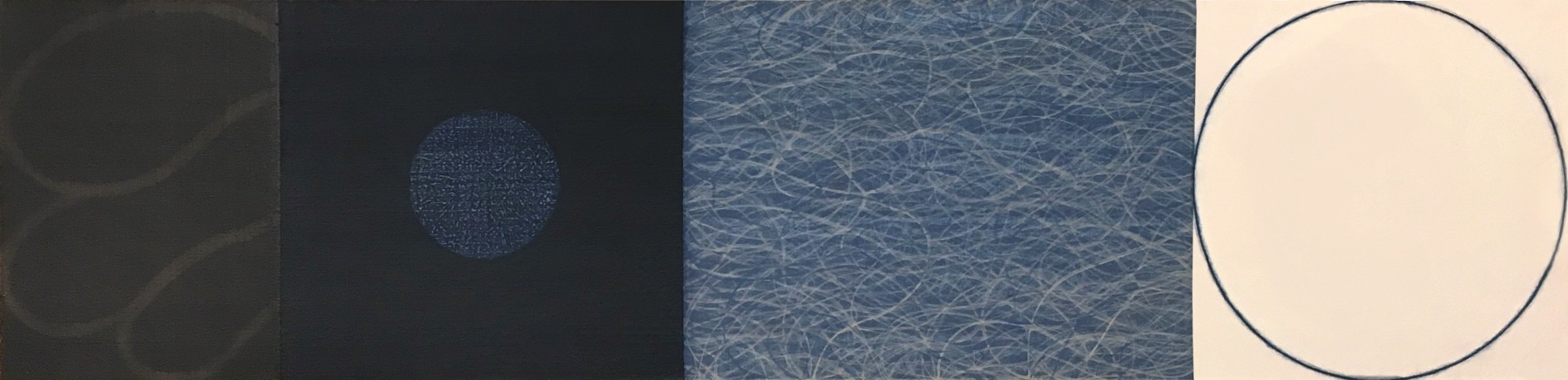 Origin & Return #112, 2007 
Acrylic on canvas
18 x 72 in. (45.7 x 182.9 cm)
Shap-0058-C