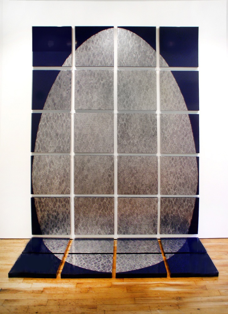 Untitled (Silver Circle on Dark Blue), 2010&amp;nbsp;
Enamel paint on panel
118 x 67 in. (299.72 x 170.18 cm)
Brow-0014-C-OS