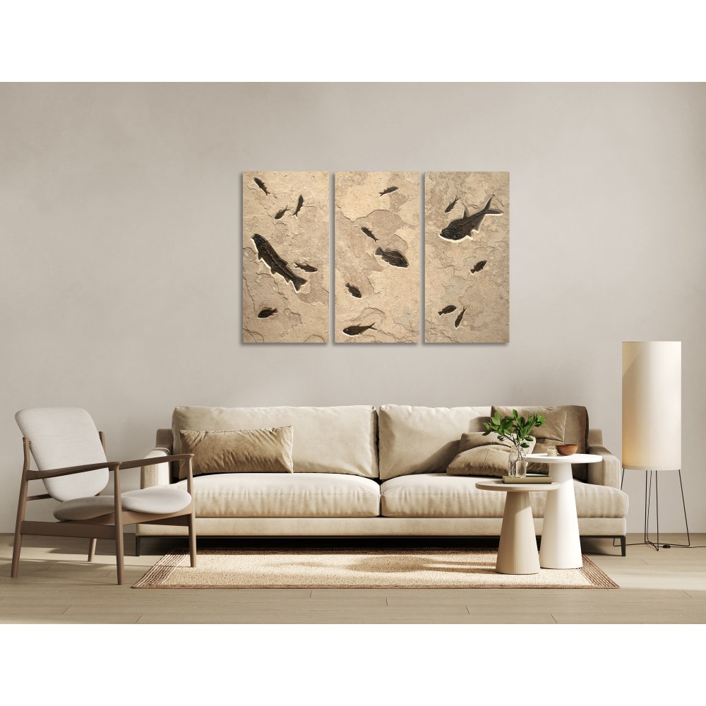 Fossil Fish Triptych 2002ABC(SOLD)