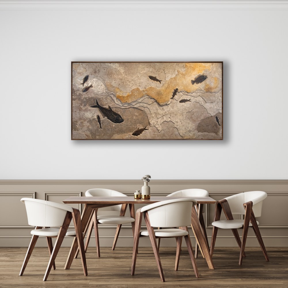 Fossil Fish Mural 9004gm (SOLD)