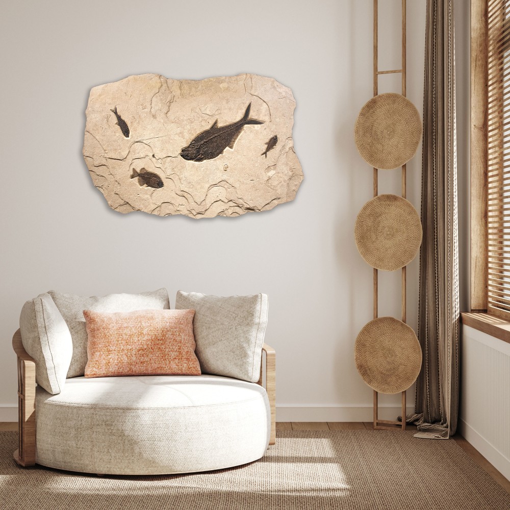 Fossil Fish Mural 6540cm (SOLD)
