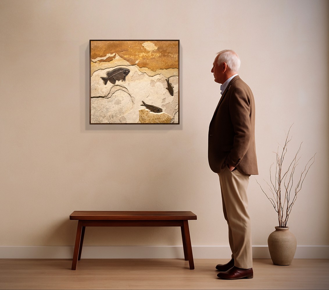 Fossil Fish Mural 4740am(SOLD)