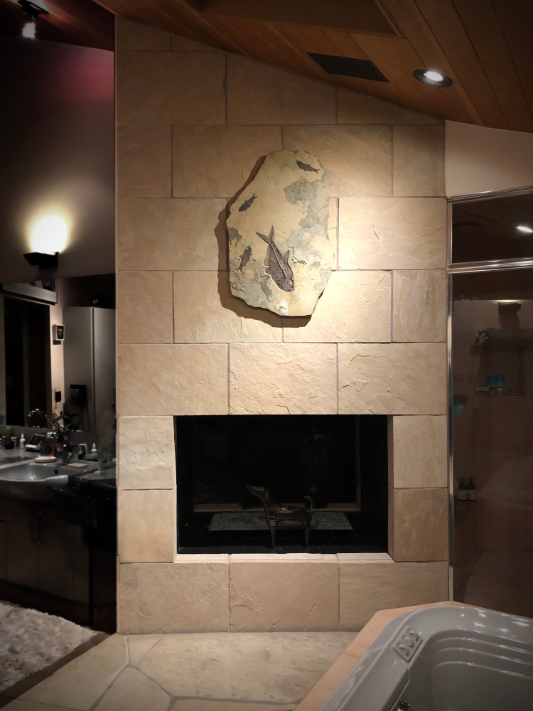 Fossil Shower Walls & Fossil Vanity Tops Custom Interiors Natural