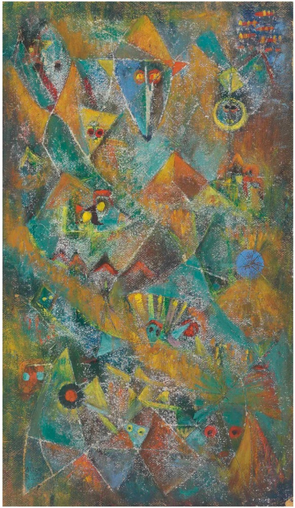 Alice Rahon

Kaleidoscopio del bosque (Kaleidoscope of the forest), 1958

Oil on Masonite

24 x 14 in (61 x 35.8 cm)


&amp;nbsp;