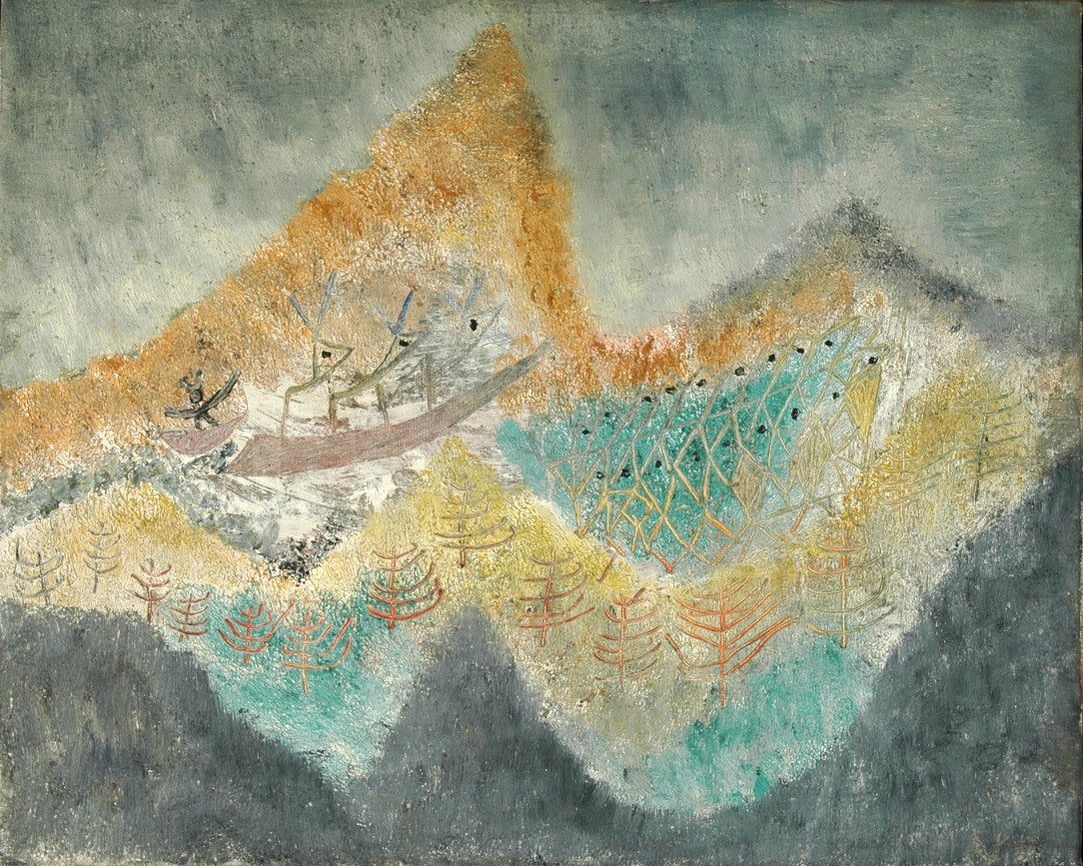 Alice Rahon

Paysage esquimau (Eskimo Landscape), 1945

Oil on canvas

13 x 16 1/8 in (33 x 40.9 cm)