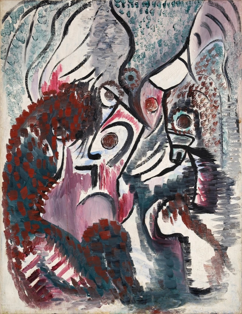 Alice Rahon

Dans le for&amp;ecirc;t no. 6 (In the Forest no. 6), 1942

Oil on canvas

25 1/2 x 19 13/16 (64.8 x 50.3 cm)