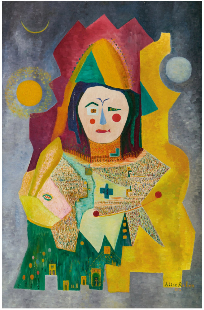 Alice Rahon

Autorretrato (Self-portrait), 1951

Oil on canvas

36 x 23 11/16 in (91.4 x 60.2 cm)