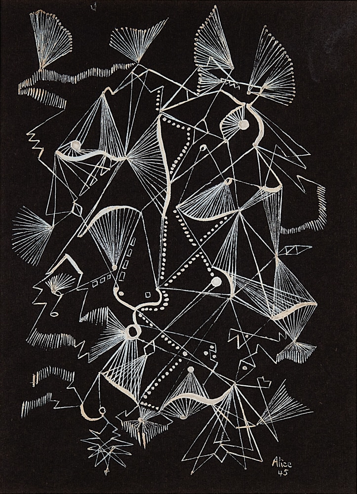 Alice Rahon

Untitled, from the series Crystals in Space, 1945

Gouache on paper

6 1/2 x 5 in (16.5 x 12.7 cm)