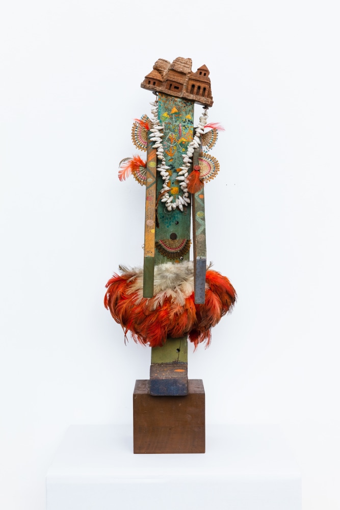 Alice Rahon

Untitled, n.d.

Assemblage with painted wood, olive snail shells, natural fibers, feathers, sand, beads, and iron alloy tacks

22 x 4 x 11 1/2 in (55.9 x 10.2 x 29.2 cm)