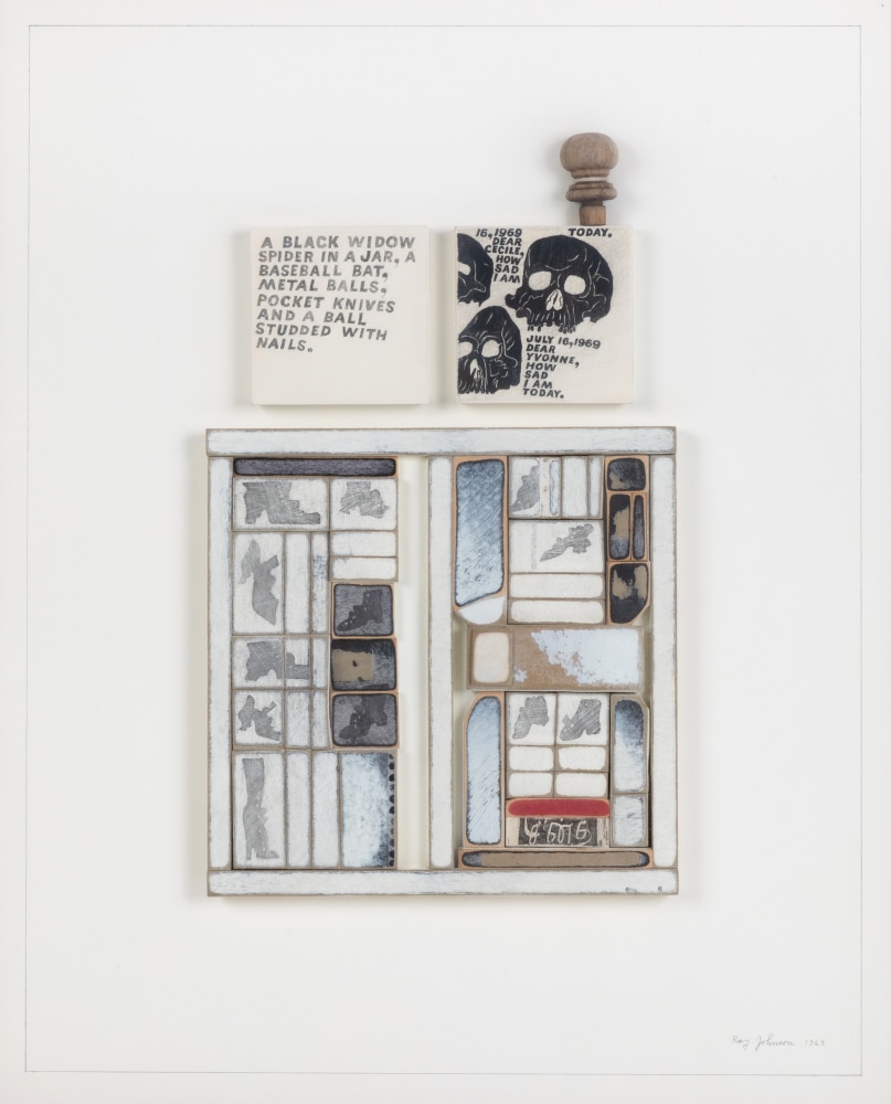 Ray Johnson,&amp;nbsp;Today,&amp;nbsp;1969, Mixed media collage on illustration board, 24 3/4 x 20 in., 10038
