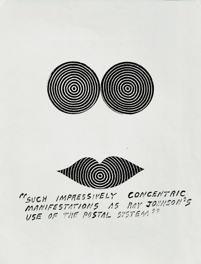 Ray Johnson,&amp;nbsp;Untitled (Such Impressively Concentric...),&amp;nbsp;n.d., Mail art photocopy