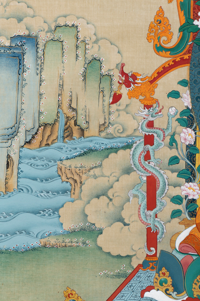 Lama Tsongkhapa II བླ་མ་ཙོང་ཁ་པ། (detail)