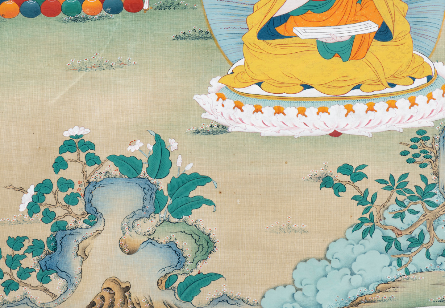 Lama Tsongkhapa II བླ་མ་ཙོང་ཁ་པ། (detail)