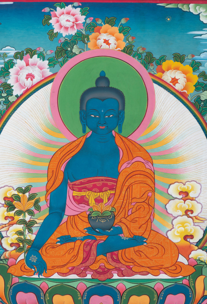 Medicine Buddha སངས་རྒྱས་སྨན་བླ། (detail)
