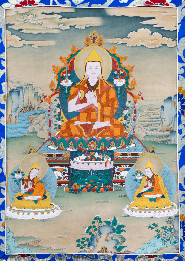 Lama Tsongkhapa II བླ་མ་ཙོང་ཁ་པ། (detail)