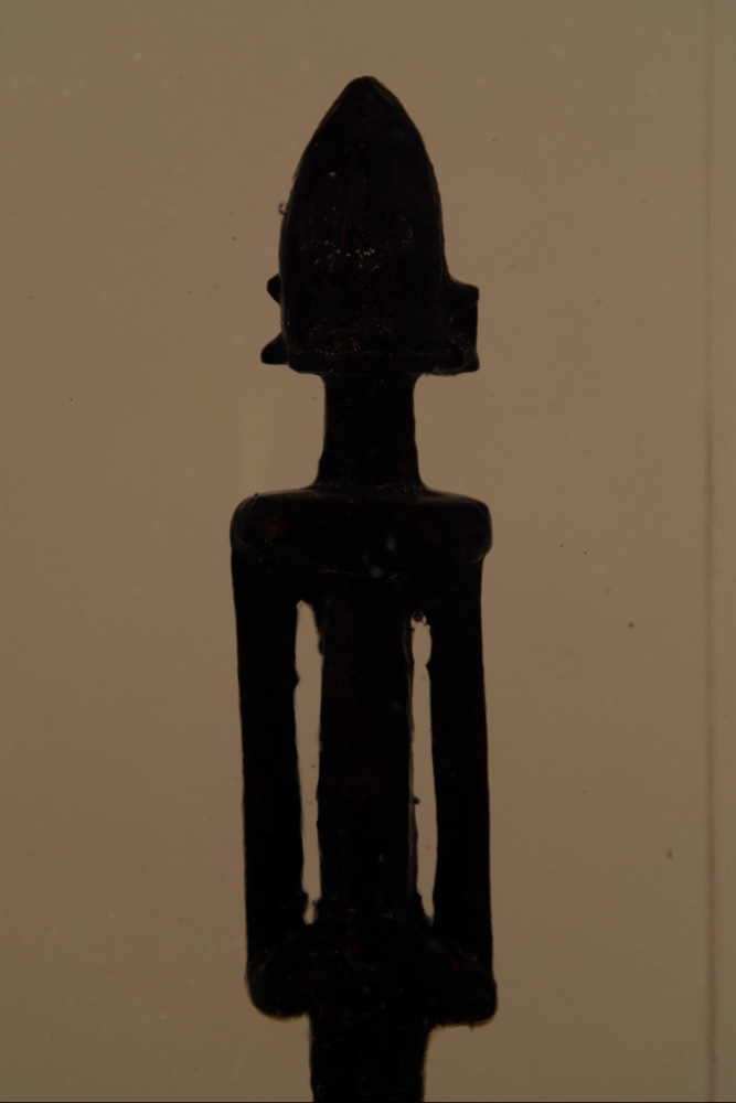 Stoic on a Narrow Path

2024

Wooden figure, polyurethane resin, steel, acrylic

Sculpture 35 x 13.5 x 16.5 cm / 13 3/4 x 5 3/8 x 6 1/2 in

Pedestal 112 x 20 x 22 cm / 44 1/8 x 7 7/8 x 8 5/8 in

&amp;copy; Matthew Angelo Harrison