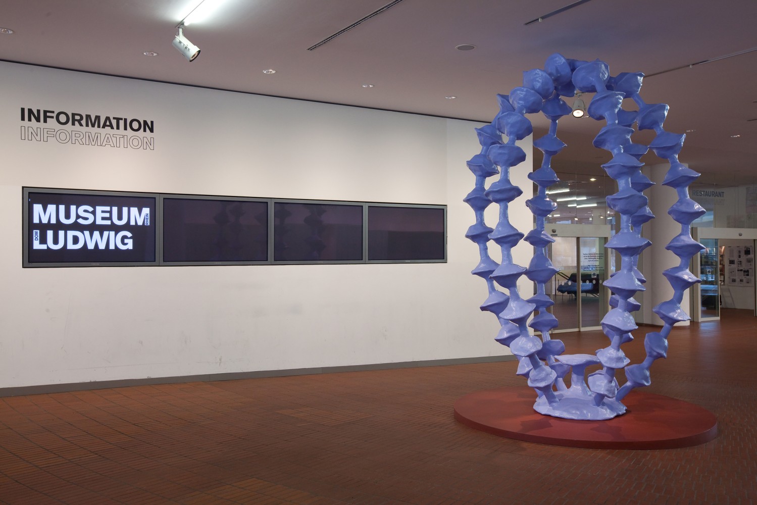 Installation view of works by Franz West