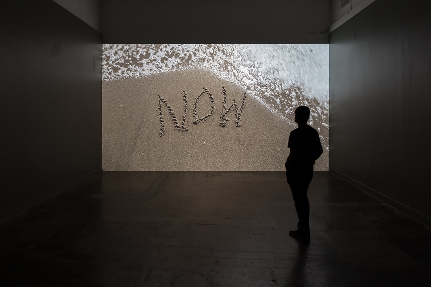 Installation view of works by Sam Falls