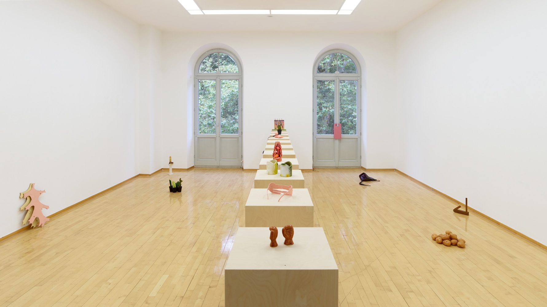 Installation view of Works by Lucas Blalock