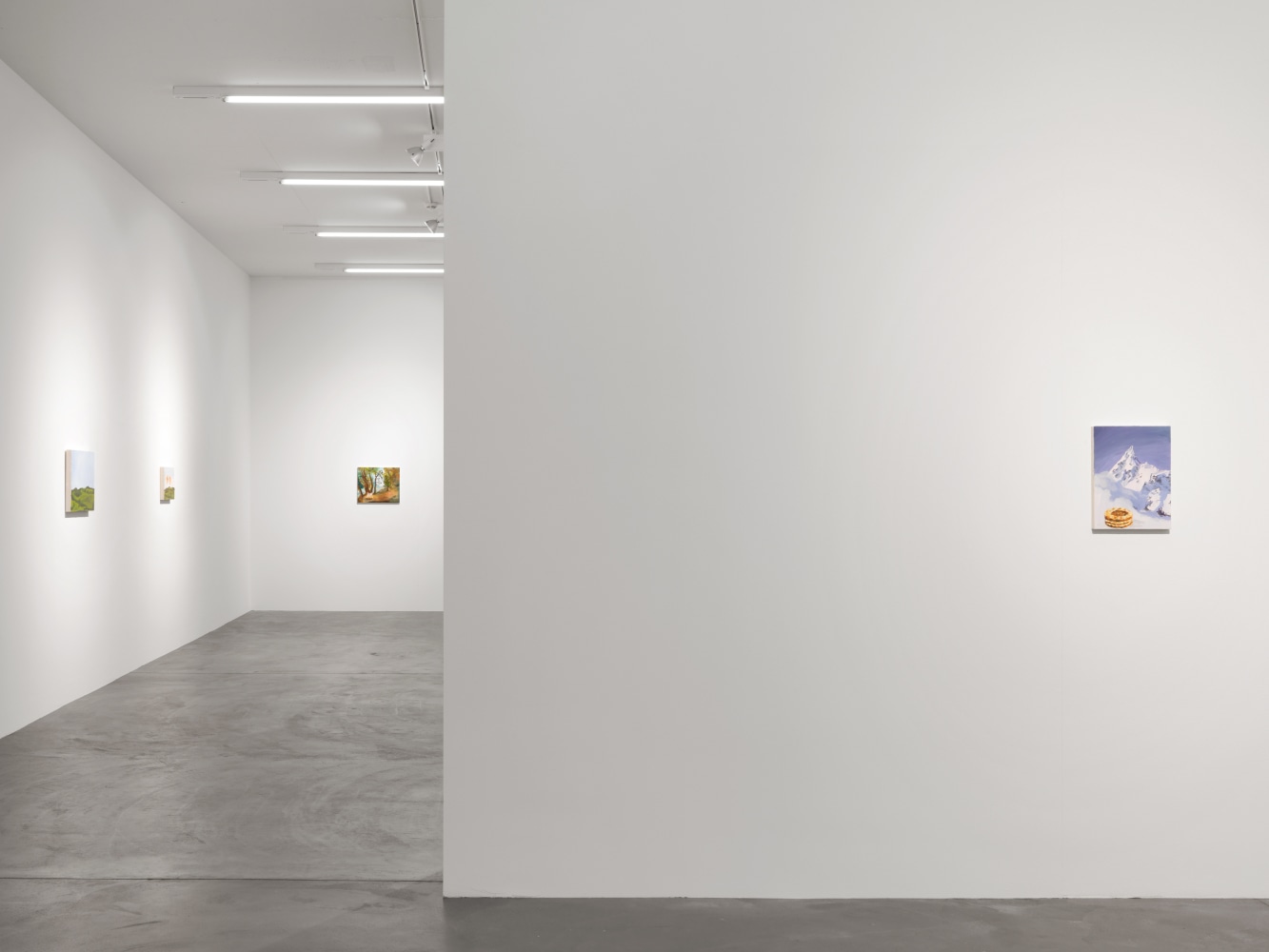 Installation view of Karen Kilimnik paintings exhibition