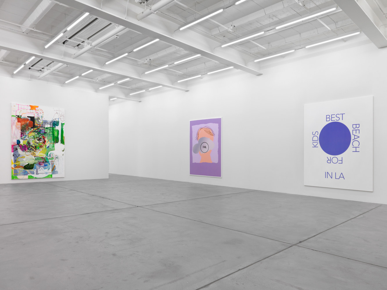 Installation view of Michael Williams paintings exhibition