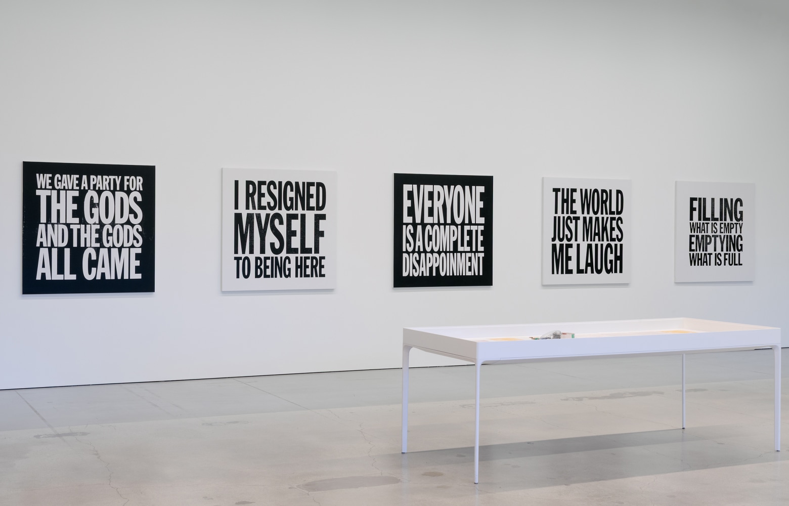 Installation view, John Giorno, No Nostalgia, Marciano Art Foundation, Los Angeles, 2025