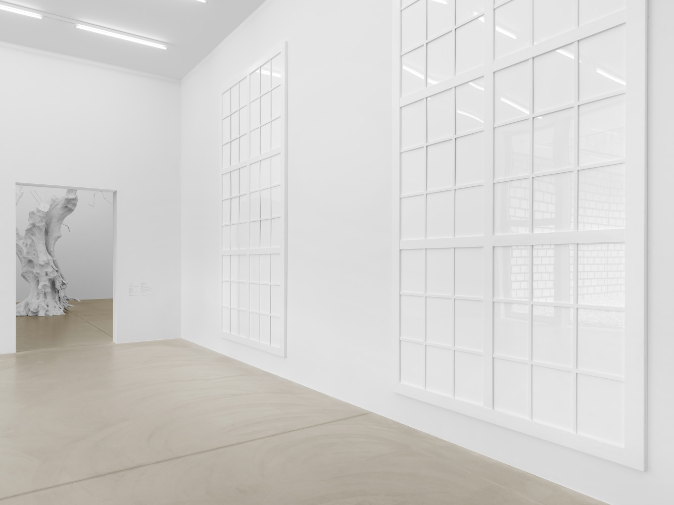 Installation view of sculptures by Ugo Rondinone