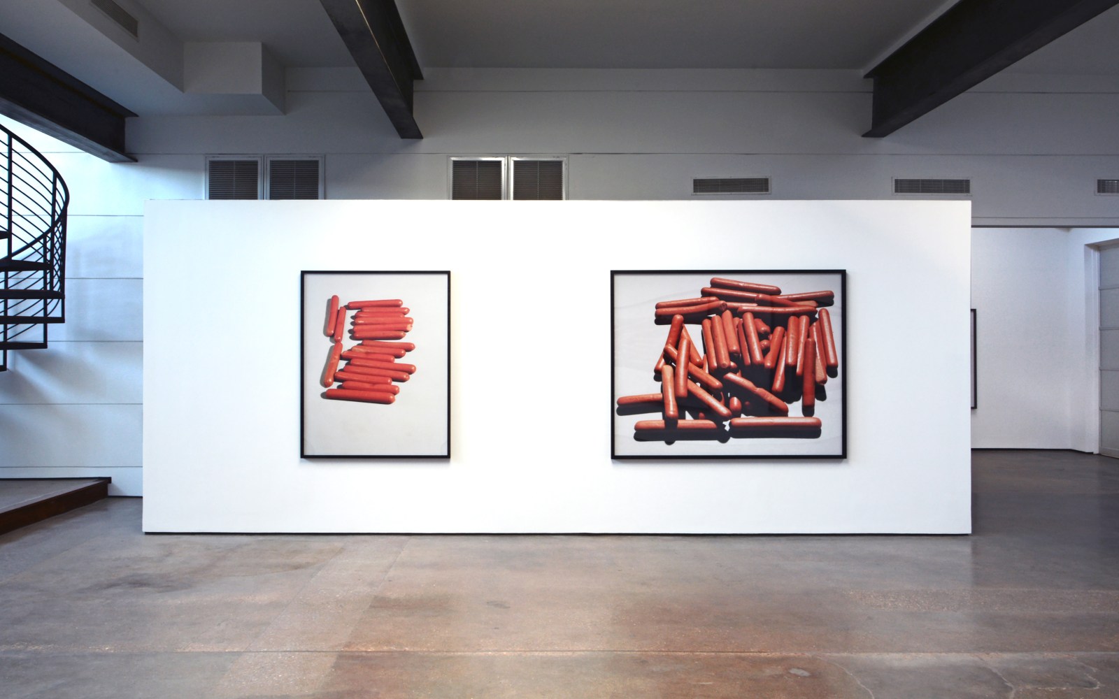 Installation view of Works by Lucas Blalock