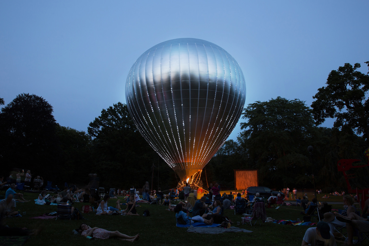 Installation view of living art installation by Doug Aitken
