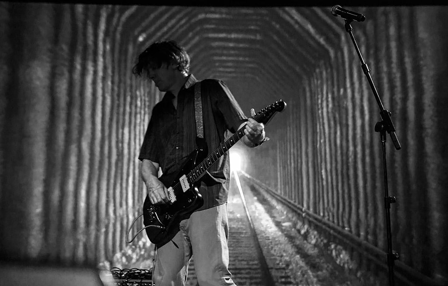 Installation view of living art installation by Doug Aitken