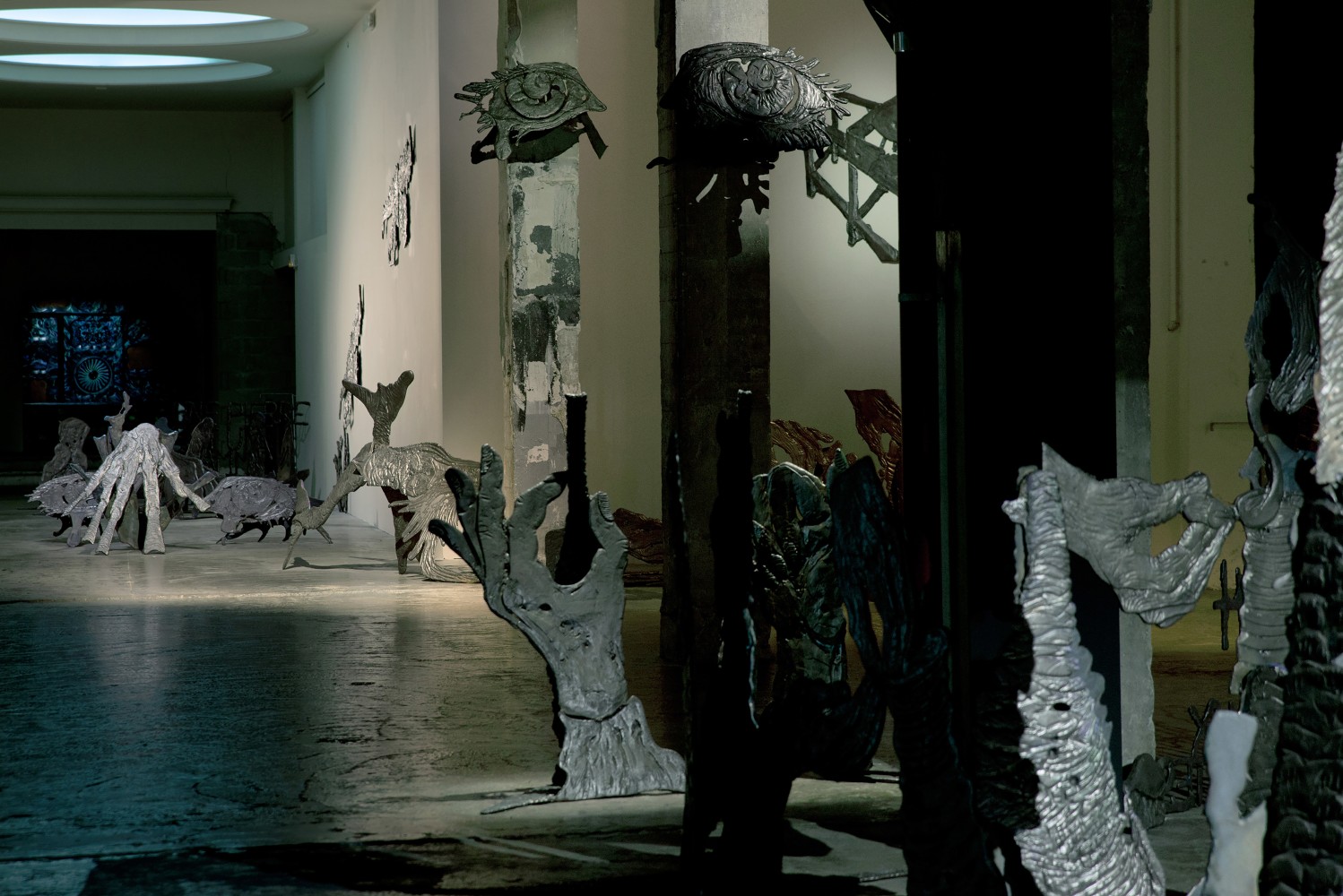 Installation view of sculptures by Jean-Marie Appriou