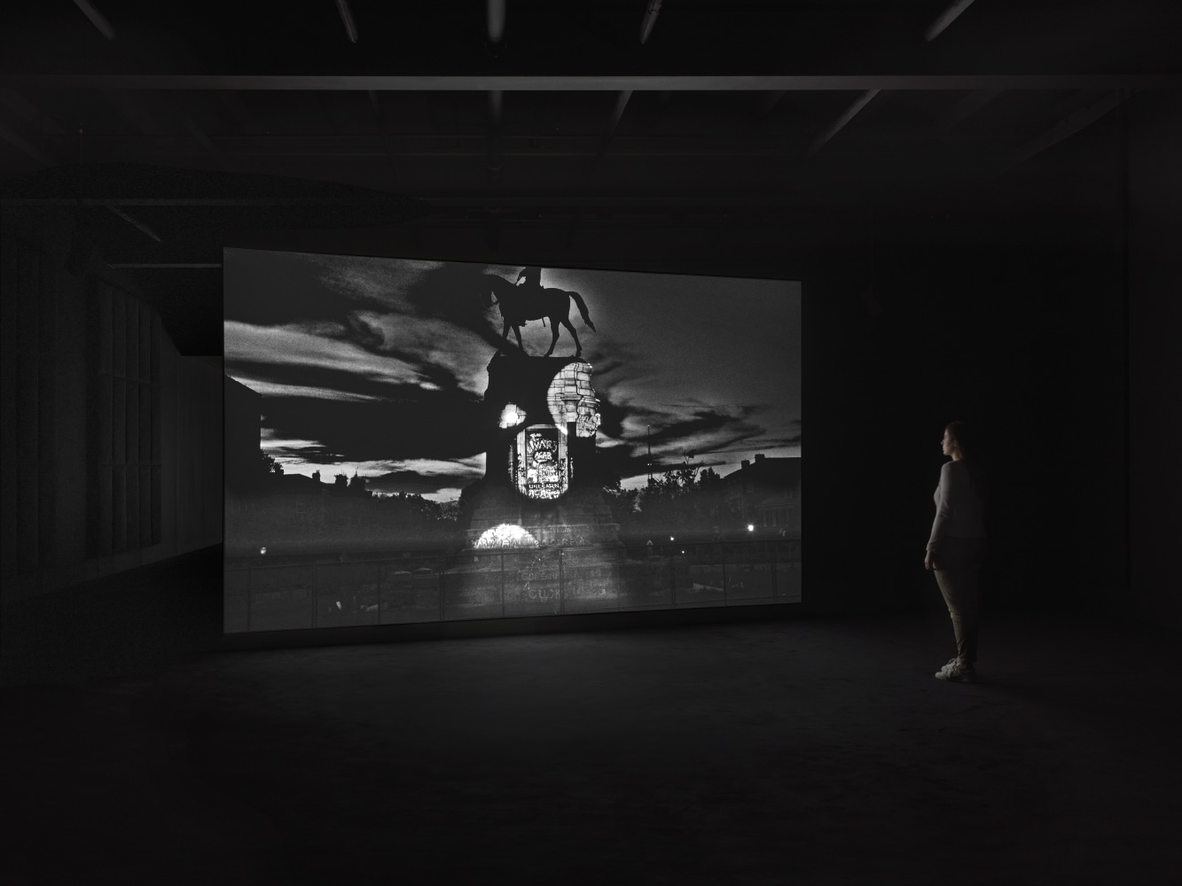 Installation view of works by Adam Pendleton