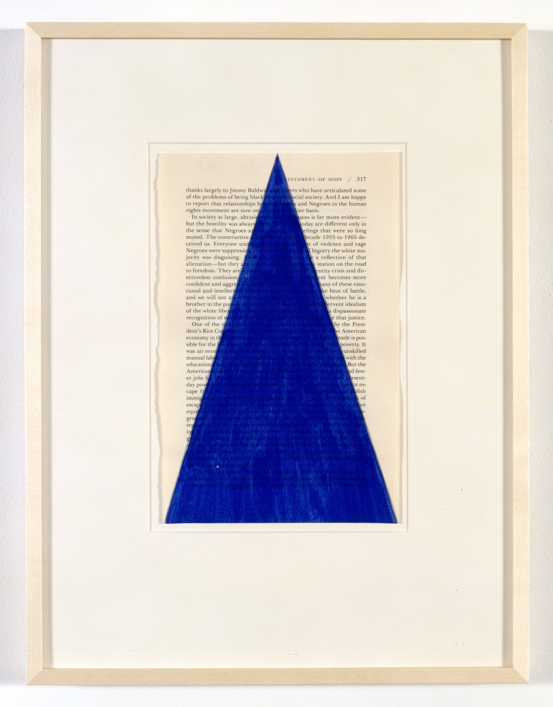 Framed work on paper by Tim Rollins and K.O.S.