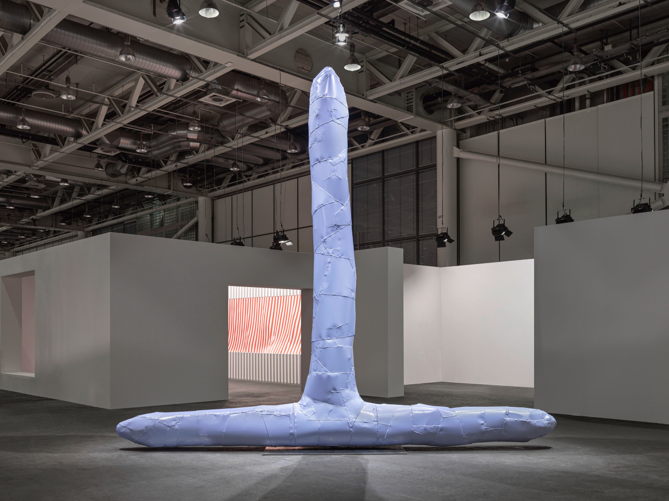 Installation view, Franz West, Verkehrtes T, Galerie Eva Presenhuber, Art Basel Unlimited, Basel, 2025